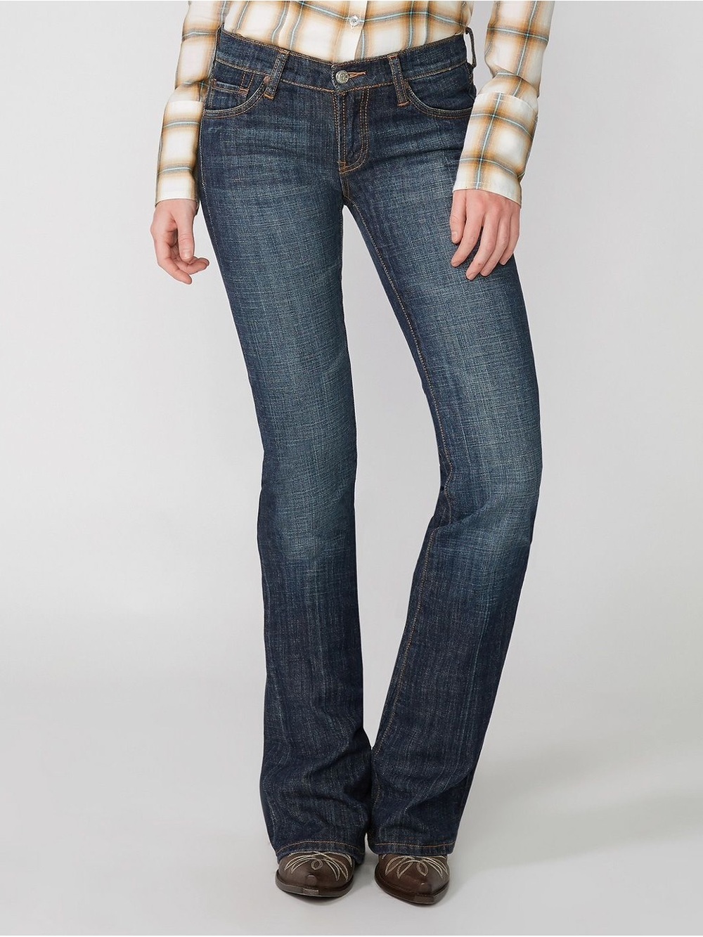 NWT STETSON 816 Classic Boot Cut Jeans Dark Wash 14 Regular Casual New